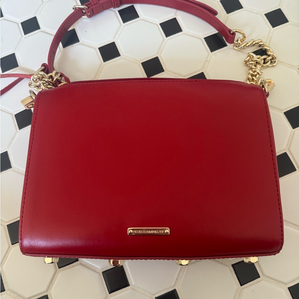 NWT Rebecca Minkoff Mini 5 Zip Convertible Clutch in “KISS” Red - Picture 5 of 14